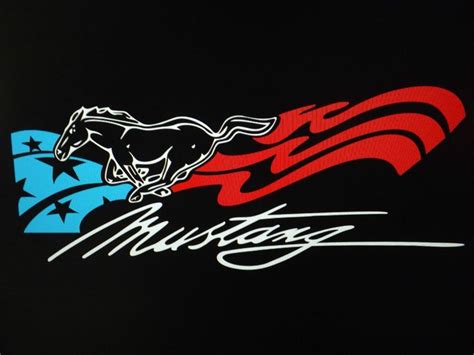 Ford Mustang W/Flag Vehicle Window Decal/Sticker 24" x 9" | Mustang, W ...