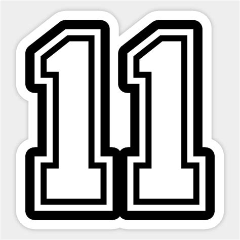 Sports Team Jersey Number #11 Sticker | Personalized Decal