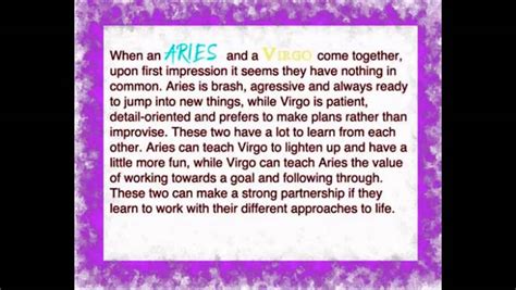 Marriage compatibility in between Aries and Virgo - YouTube