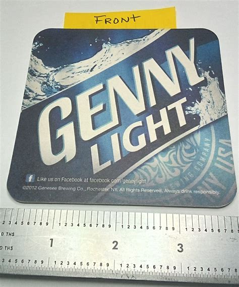 GENESEE BREWING CO of ROCHESTER NY, "GENNY LIGHT" BEER COASTER. | eBay