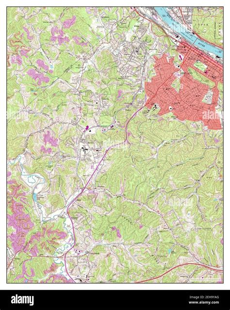 Ashland, Kentucky, map 1968, 1:24000, United States of America by Timeless Maps, data U.S ...