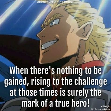 Collection of the most motivational All might quotes from MHA Anime Motivational Quotes, Anime ...