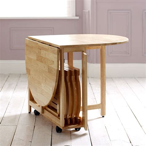 Folding Dining Table With Hidden Chairs at teresajjefferson blog