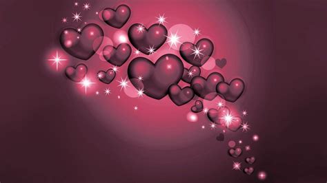 Pink Glittering Hearts HD Heart Wallpapers | HD Wallpapers | ID #60489