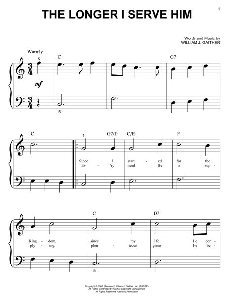 The Longer I Serve Him | Sheet Music Direct