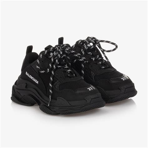 Balenciaga - Black Speed Logo Trainers | Childrensalon