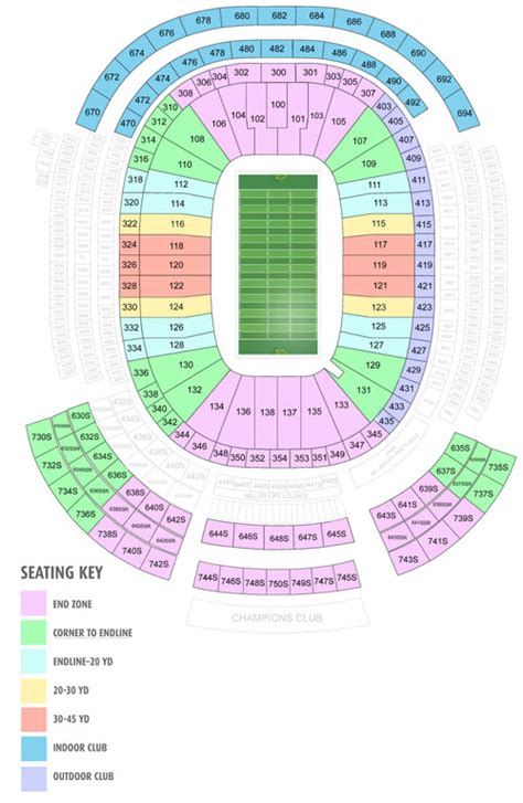 Lambeau Field Seating Map With Rows – Two Birds Home