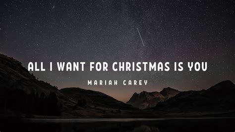 Mariah Carey - All I Want For Christmas Is You (Lyrics) - YouTube