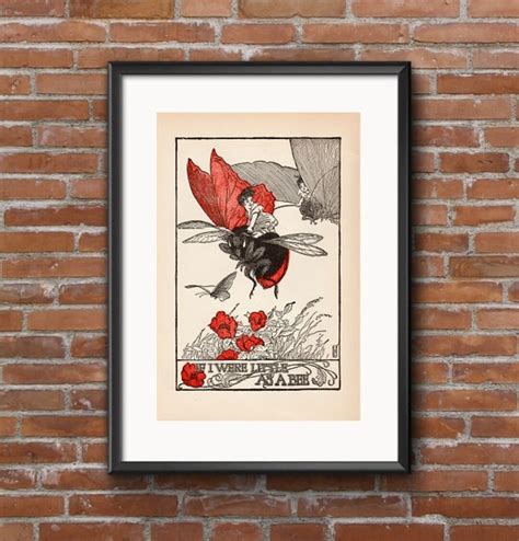 Whimsical Bee Print INSTANT DOWNLOAD Vintage 1920s Art Deco Graphic ...