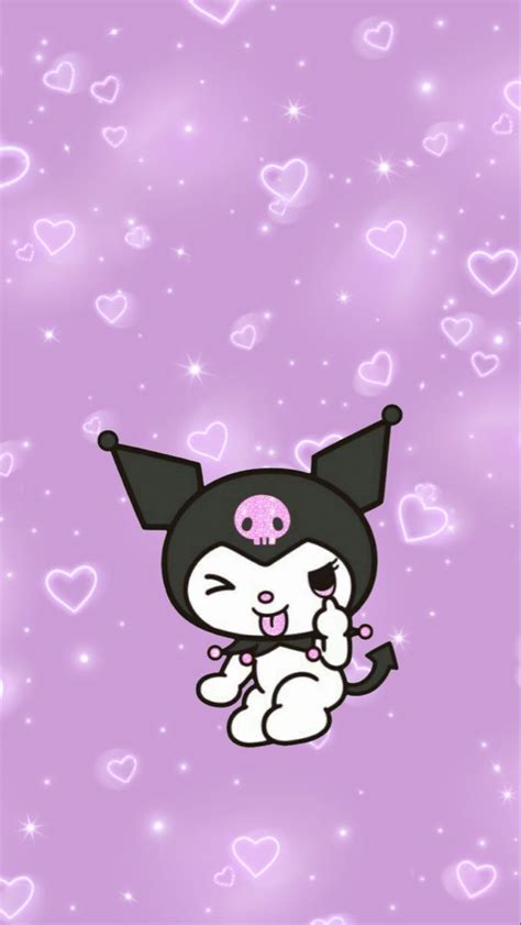 Purple Kuromi Wallpaper | Hello kitty iphone wallpaper, Hello kitty ...