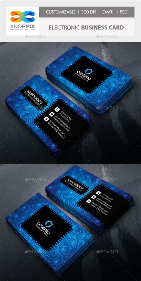 Electronic Business Card | Business card layout design, Business card design black, Electronic ...