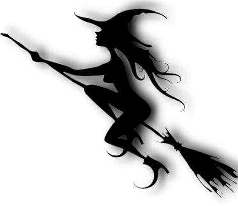 Transparent Png Witch On A Broom Silhouette , Png Download - Sexy Witch Halloween Silhouette ...