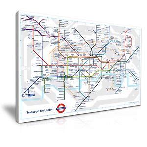 London Tube Map Canvas Wall Art Picture Print 76x50cm | eBay