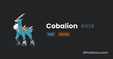 Cobalion | Dittobase Pokédex