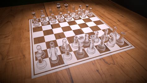 Glass Chess Set - Buy Royalty Free 3D model by dcbittorf [1b023dd] - Sketchfab Store