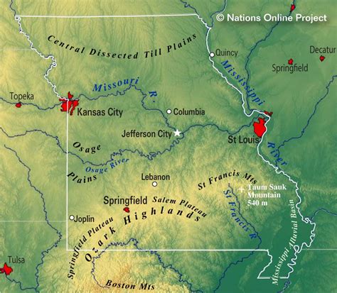 Ozark Mountains Topographic Map – Interactive Map