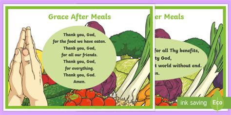 Grace After Meals A4 Display Poster (Teacher-Made)