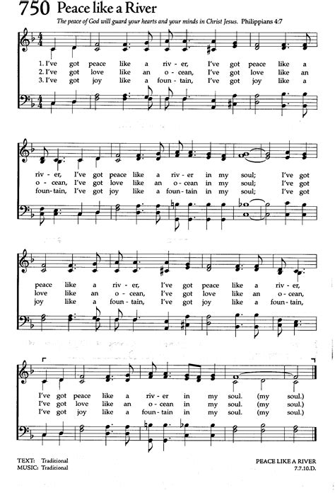 Peace Like a River [high resolution (1735×2550) from hymnary.org] | Gospel song lyrics, Hymn ...