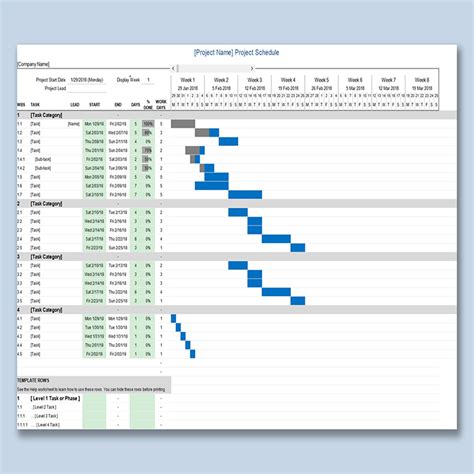 6 Free Gantt Chart Excel 2007 Template Download - Excel Templates 143