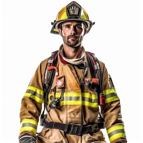 Premium AI Image | firefighter on white background