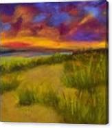 Sunset Beach Painting by Barrie Stark - Fine Art America