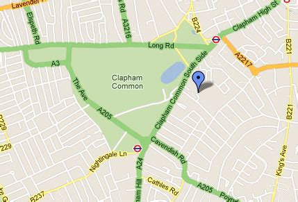 Clapham map - Life Time Tennis - London, UK