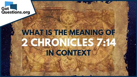 What is the meaning of 2 Chronicles 7:14? | GotQuestions.org - 1 Corinthians 7:14 - Bible Portal