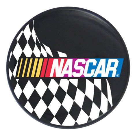 NASCAR Logo w/ Checkered Flag on Black - Steering Creations Inc.