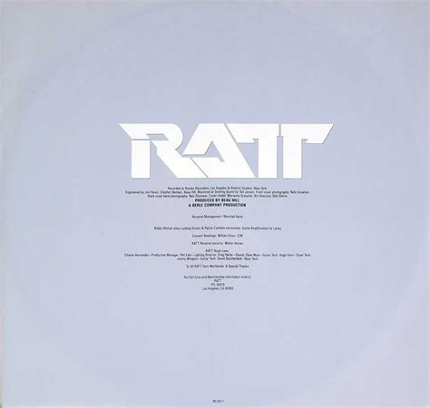 RATT Invasion of your Privacy Heavy Glam Metal Album Cover Gallery & 12" Vinyl LP Discography ...