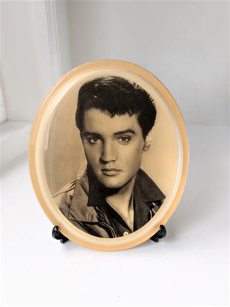 Elvis Presley Black and White Photo Portrait Oval Glossy Wall - Etsy