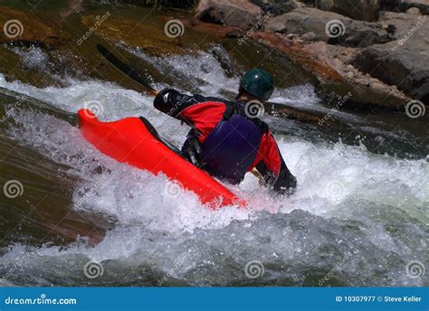 Kayak in rapids stock image. Image of view, dangerous - 10307977