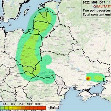 Chernobyl Fallout Map