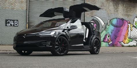 Black 2017 Tesla Model X Luxury SUV Electric Car Falcon Doors Photograph By Maxim Images ...
