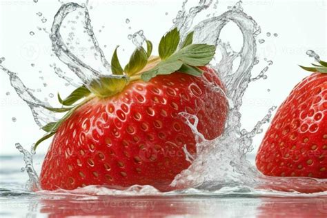 Water splash on strawberry. Pro Photo 29474271 Stock Photo at Vecteezy