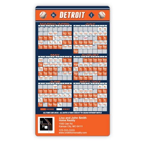 Printable Detroit Tigers Schedule - Printable Schedule