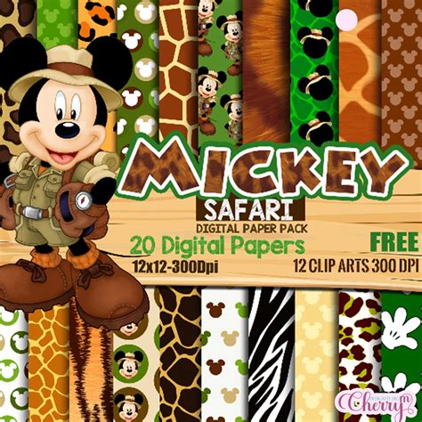 Mickey Mouse Safari Chip Bag Digital File Printable DIY Bobotemp | lupon.gov.ph