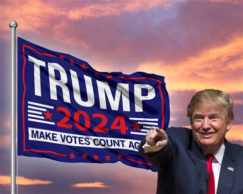 Trump 2024 Make Votes Count Again Flag Donald Trump House | Etsy