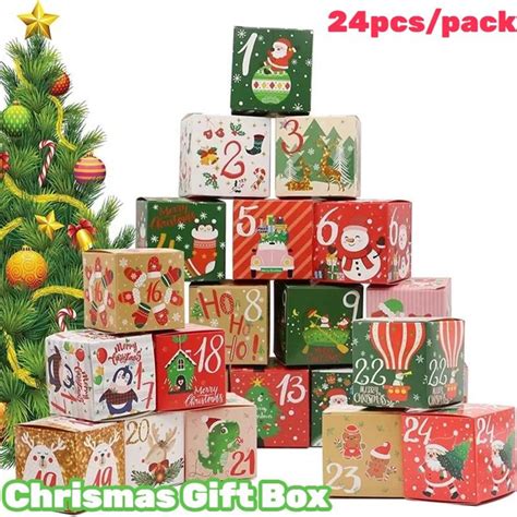 24PCS Advent Calendar Christmas Candy Box Calendario 2024 Santa ...