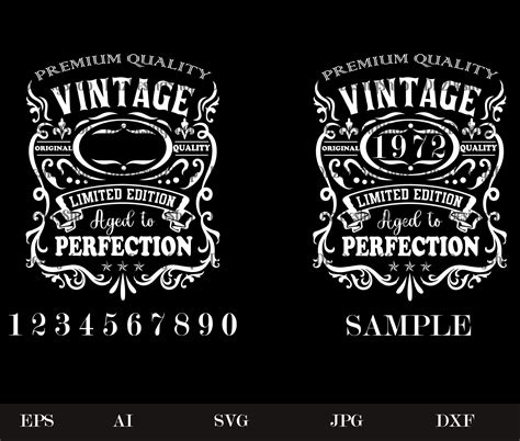 Birthday Vintage Svg Aged to Perfection Svg Birthday Premium - Etsy