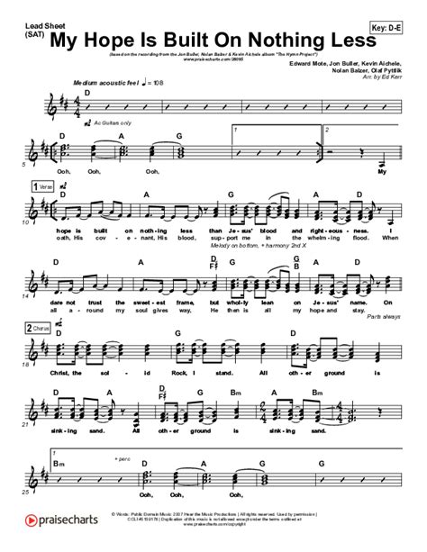 My Hope Is Built On Nothing Less Sheet Music PDF (Jon Buller / Nolan ...