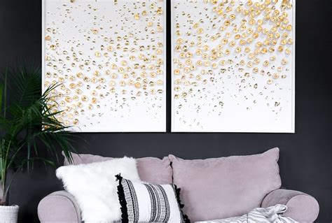 3d Art DIY-->Giant Canas abstract tutorial---> Gold Leaf Decor