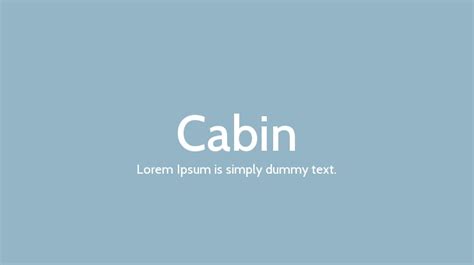 Cabin Font Family : Download Free for Desktop & Webfont