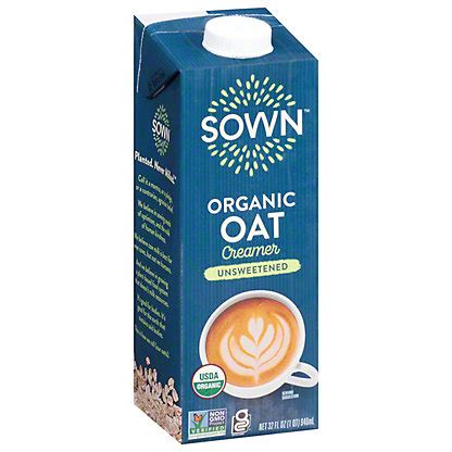 Sown Organic Unsweetened Oat Milk Coffee Creamer, 32 oz | Central ...