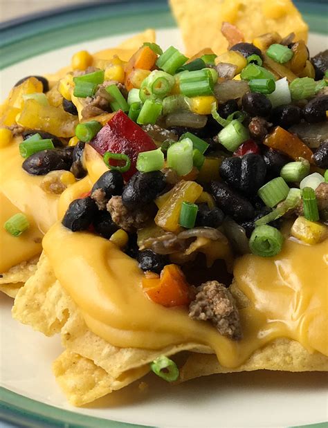 Loaded Turkey Nachos With Vegan Cheddar Cheese Sauce - Inspired ...