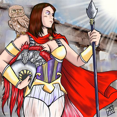 ATHENA goddess of war,art and wisdom by Fantapencil on DeviantArt