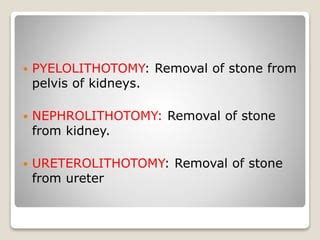 Pyelolithotomy, | PPT