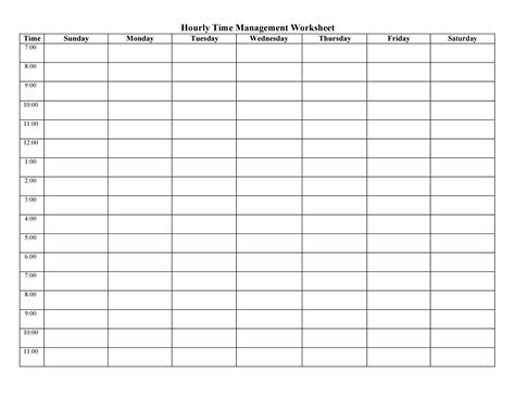 43 Effective Hourly Schedule Templates (Excel & MS Word) ᐅ TemplateLab