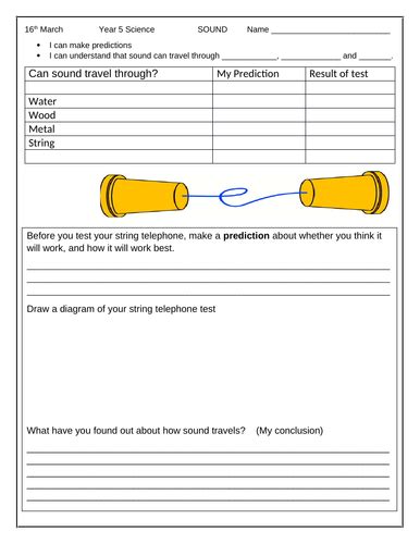 String Telephone Investigation | Teaching Resources