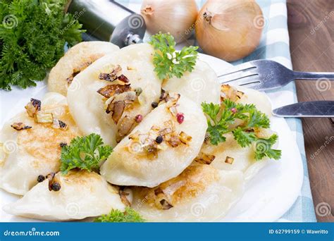 Homemade pierogi dumplings stock image. Image of meal - 62799159