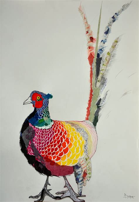 Pheasant Drawing - Vyara Tichkova - Jose Art Gallery